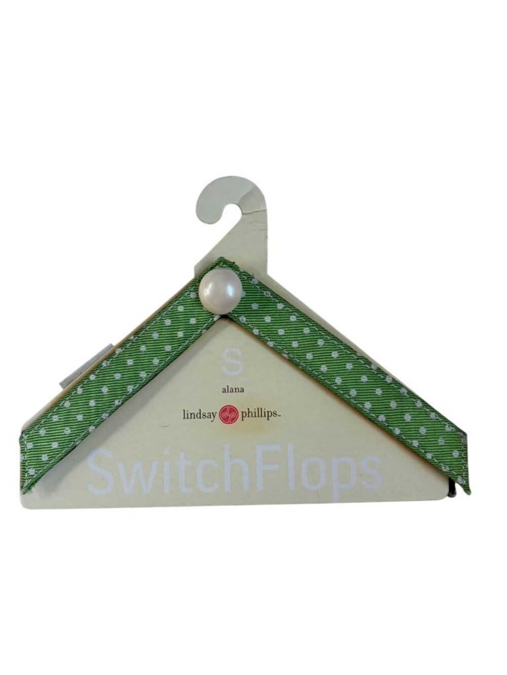 Lindsay Phillips SwitchFlops Interchangeable Polka Dit Straps (Green & White)